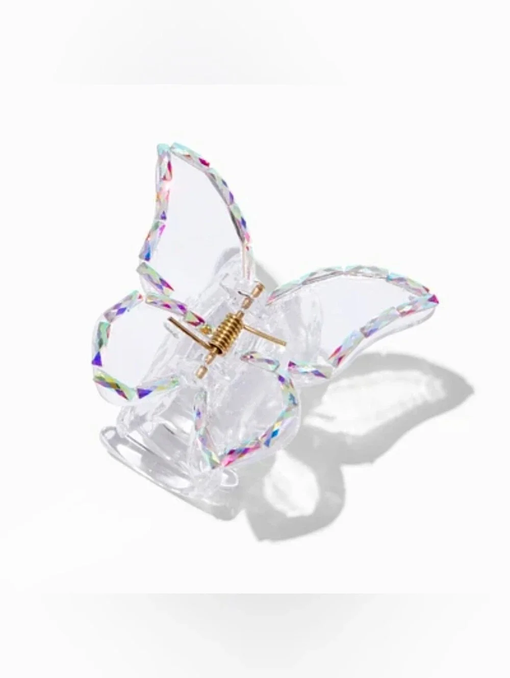 Iridescent Transparent Butterfly Hair Claw Clip BNIB
